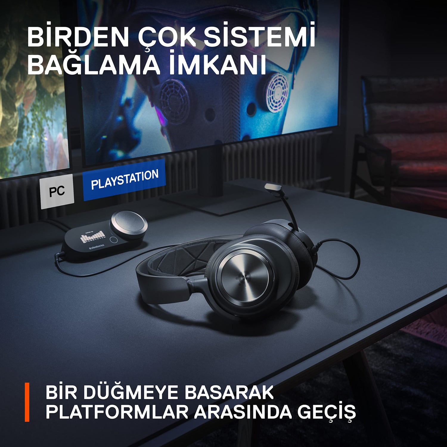 SteelSeries Arctis Nova Pro - Cascos Gaming Con Cable Multisistema - Audio alta res - Audio espacio 360° - GameDAC Gen 2 - Micro ClearCast Gen 2 - PC, PS5, PS4, Switch 2