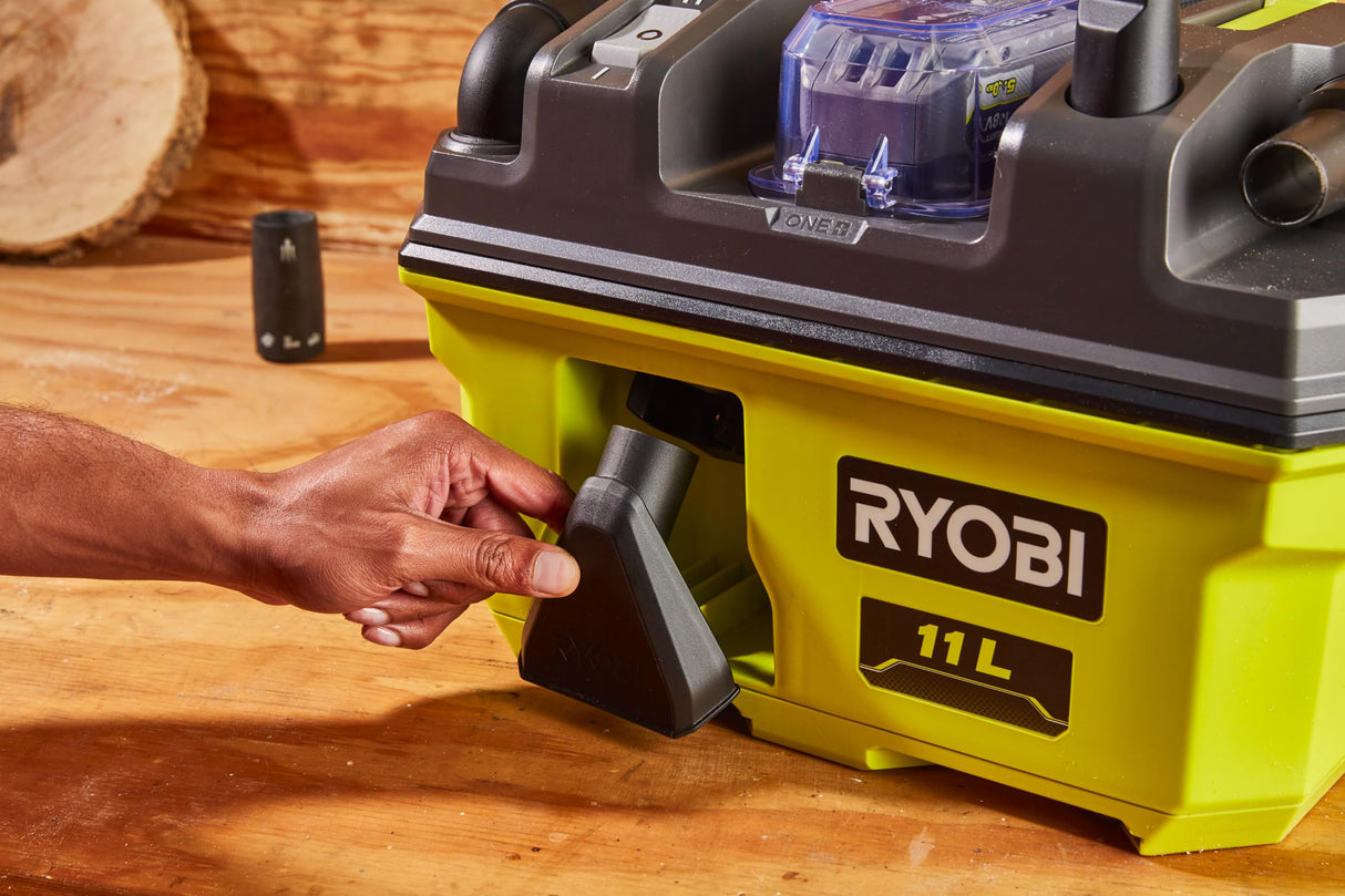 RYOBI RV1811-0 Aspiradora inalámbrica One+ de 18 V en seco y húmedo/aspiradora de Proyecto (Herramienta Desnuda)