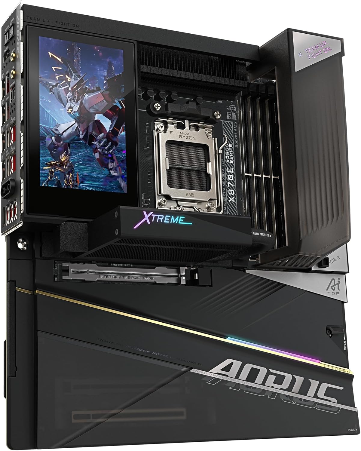 GIGABYTE X870E AORUS Xtreme X3D AI Top Motherboard - Supports AMD Ryzen 9000 Series Processors, 24+2+2 Phase VRM, up to 9000MHz DDR5 (O.C.), 2xPCIe 5.0 M.2 + 3xPCIe 4.0 M.2, Wi-Fi 7