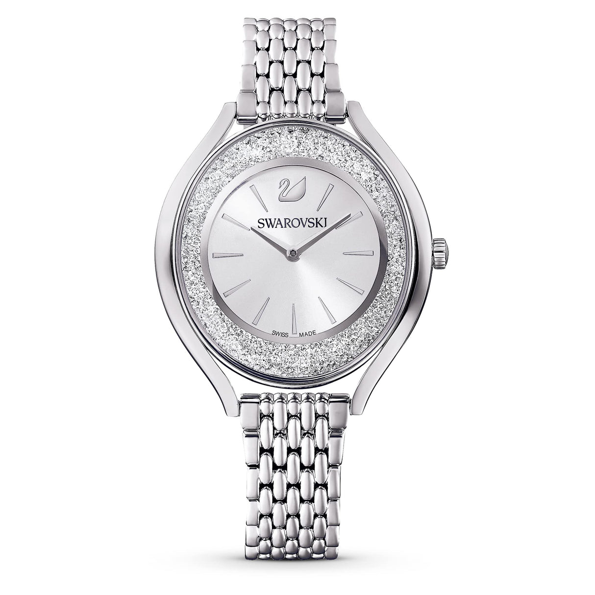 Swarovski Reloj Crystalline Aura, Brazalete de metal, Tono plateado, Acero inoxidable