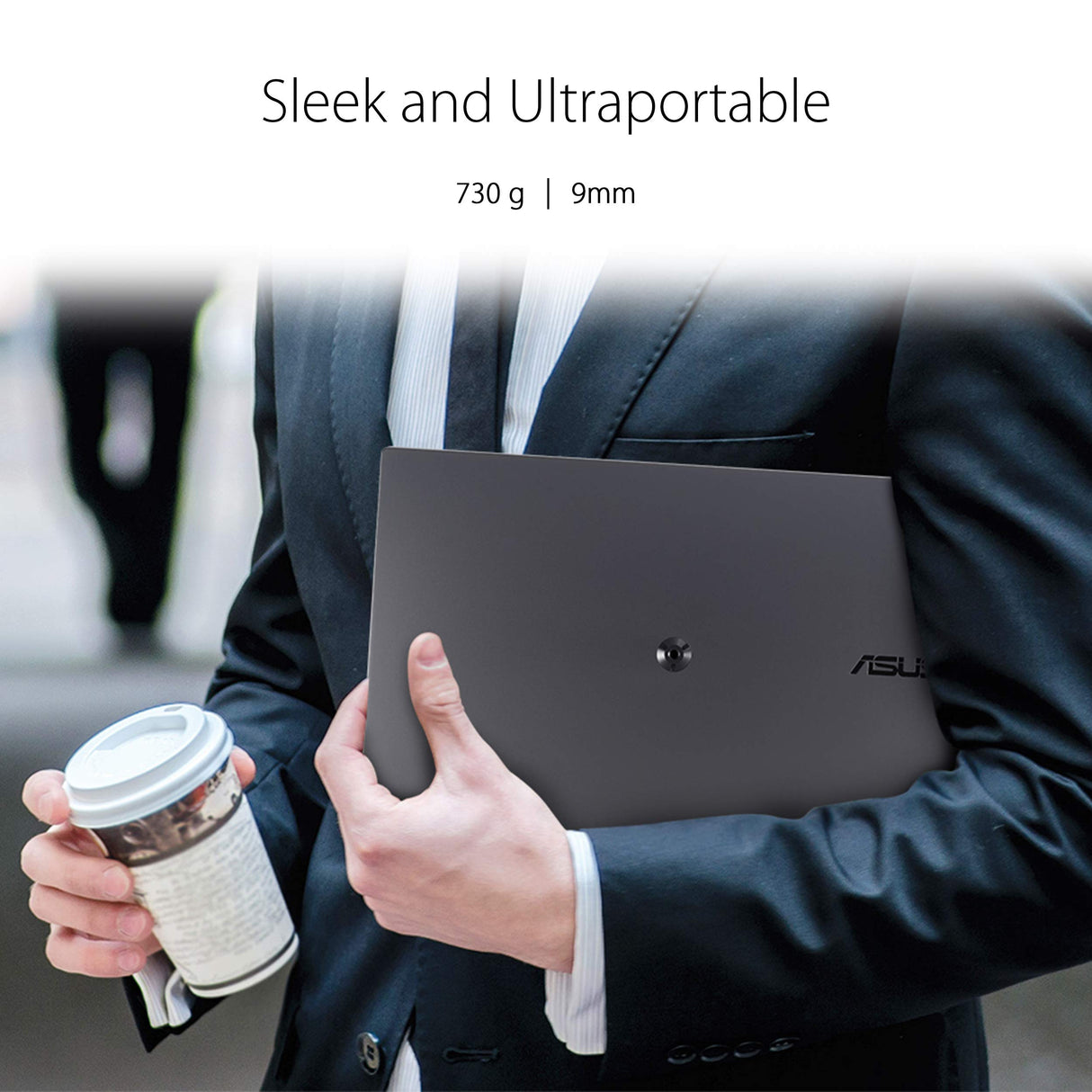 ASUS ZenScreen MB165B Monitor Portátil USB, 15,6", HD (1366 x 768), Marco Fino, Alimentación USB, Antirreflejos, 220cd/㎡, Negro