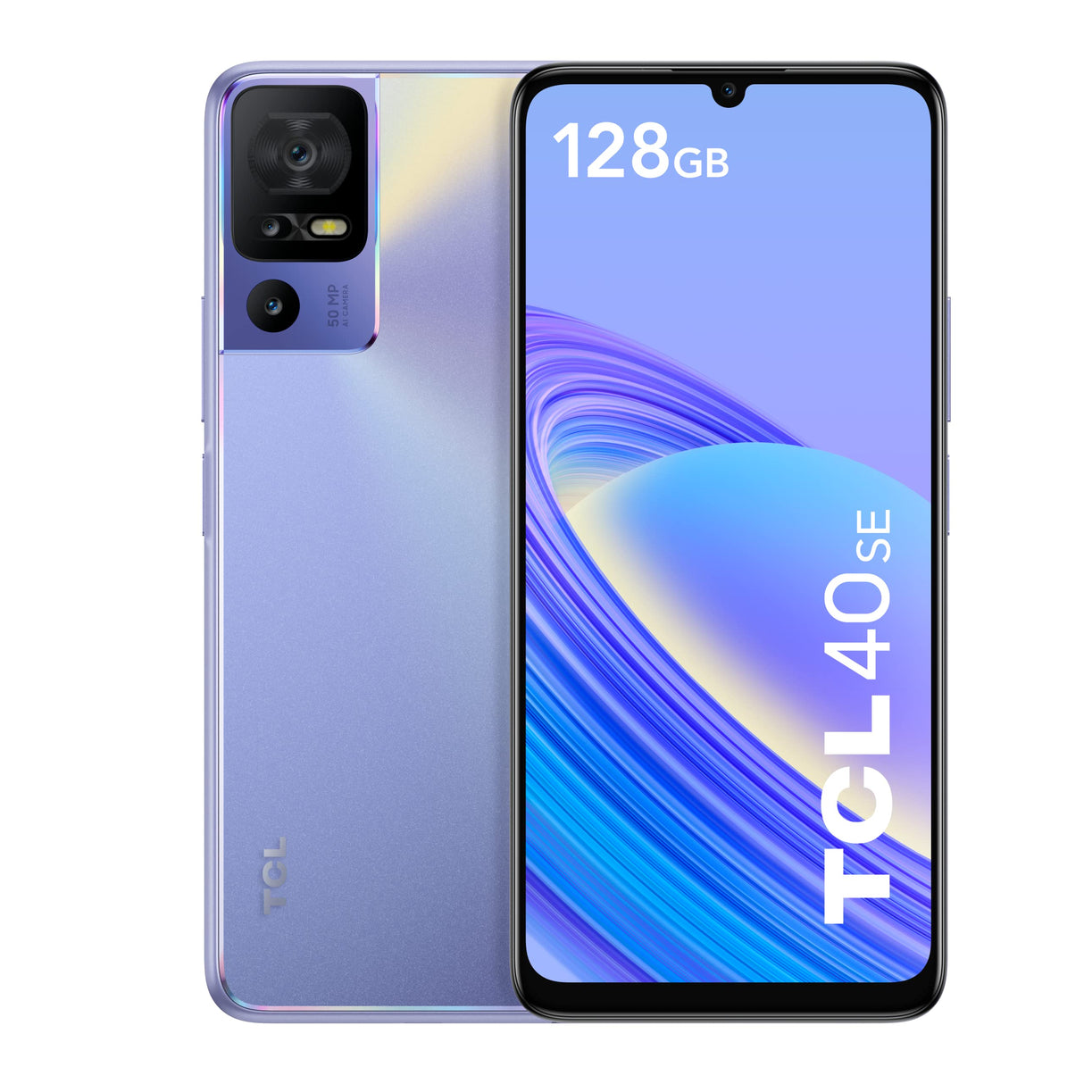 TCL 40 SE 128GB - Smartphone de 6.75" (Pantalla 90Hz, 4GB-128GB, Ampliable MicroSD, Dual SIM, Cámara 50MP, Batería 5010mAh, Doble Altavoz estéreo, Android 13.) Twilight Purple