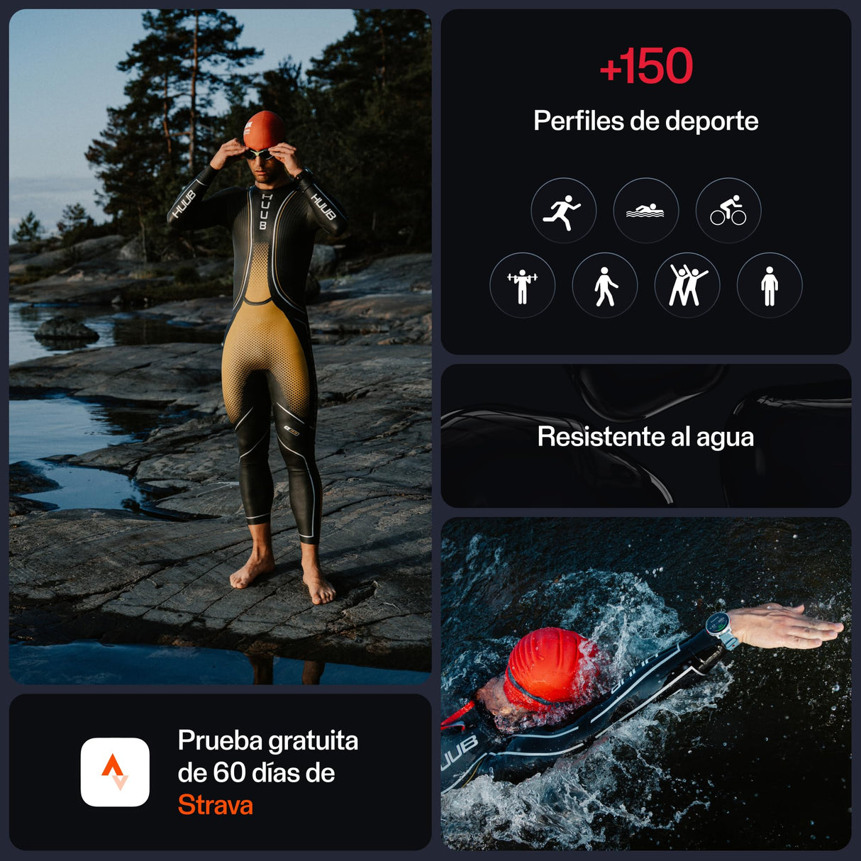 Polar Vantage V3, reloj deportivo con GPS, monitor de frecuencia cardíaca avanzado, duración de la batería ampliada, smartwatch para hombre y mujer, mapas offline, running, triatlón, S-L, Plata-Azul