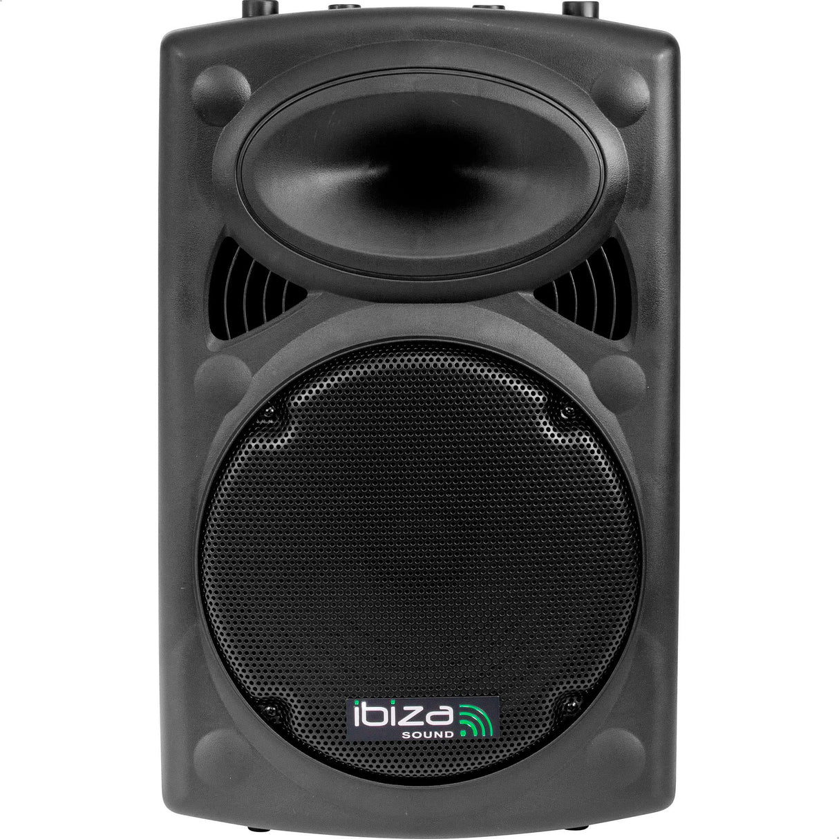 Ibiza - PORT12VHF-BT - Altavoz portátil 12"/700W MAX con 2 micrófonos (VHF), mando a distancia y funda protectora - Bluetooth, USB, SD - Autonomía de 5 a 7h - Speaker Box