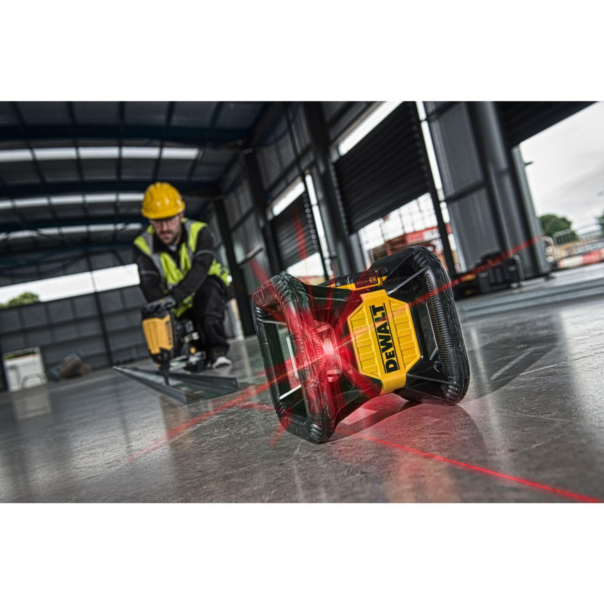 DeWalt DCE079D1R-QW Láser Rotativo con batería 18V 2.0Ah, Incluye Detector