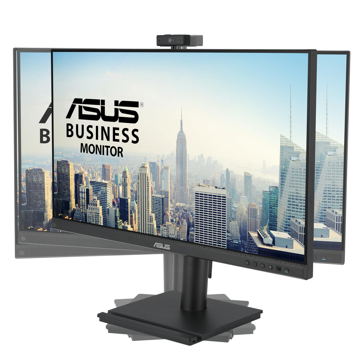 ASUS BE279QFK - Monitor para videoconferencias de 27", Full HD, IPS, 100 Hz, sin Marco, Webcam Full HD, Ergonómico, HDMI, Eye Care, Luz Azul Baja, Antiparpadeo, Montaje en Pared, Sostenibilidad