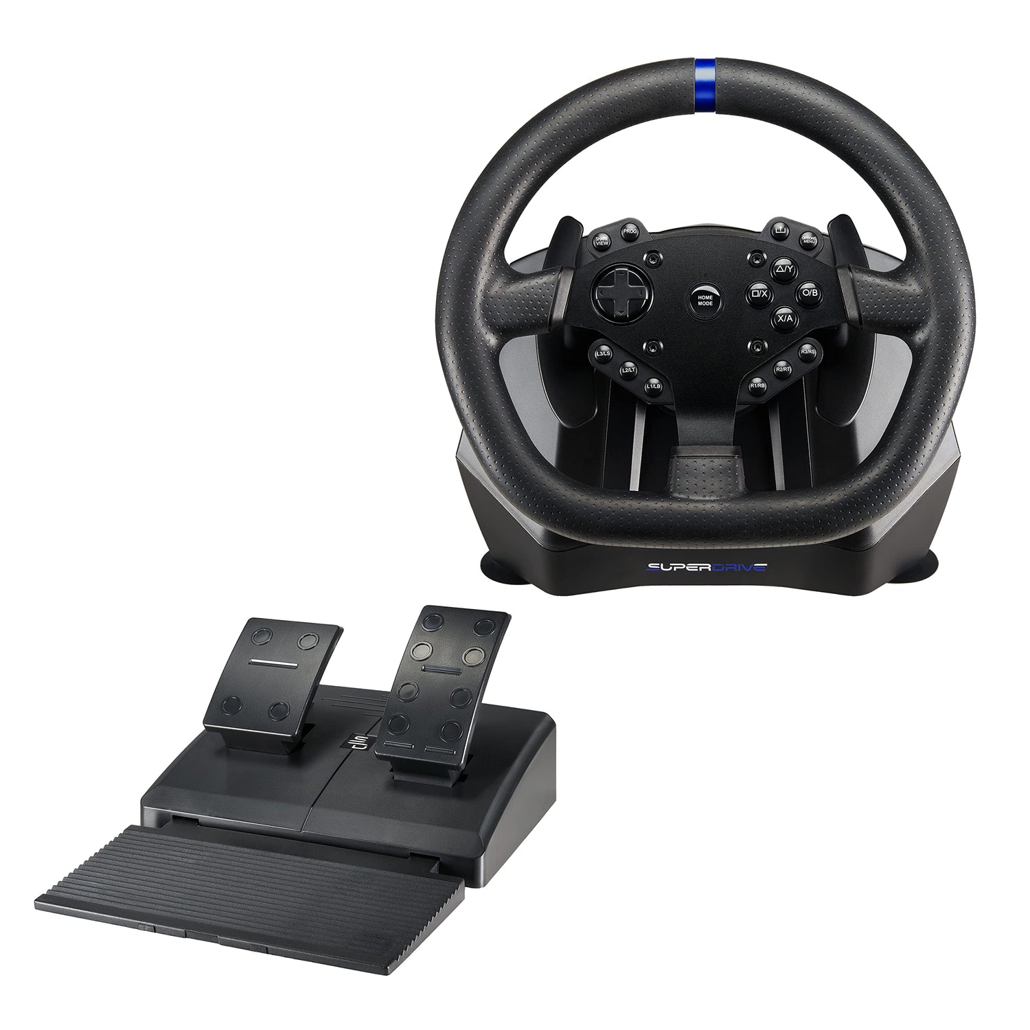 Superdrive - Volante de carreras SV950 con pedal y paletas de cambio para Xbox Serie X/S, PS4, Xbox One, PC (programable para todos los juegos)