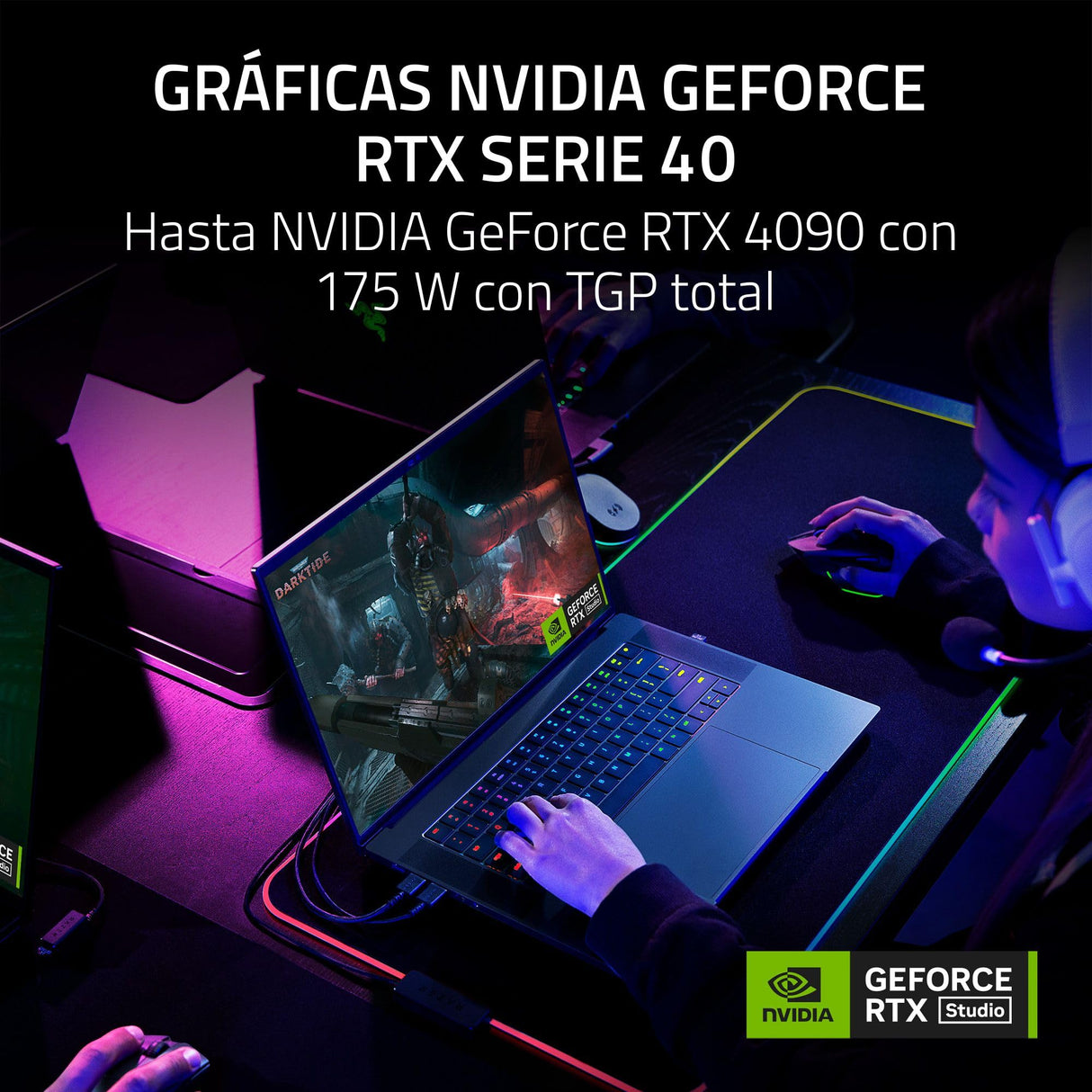 Razer Blade 16 (2024) - Portátil Gaming de 16 Pulgadas Mini-LED Modo dua - Nvidia Geforce RTX4070 - Intel i9-14900HX - 16" UHD+ 120Hz & FHD+ 240Hz - Snap Tap (16 GB DDR5, 2TB SSD) Español | Negro