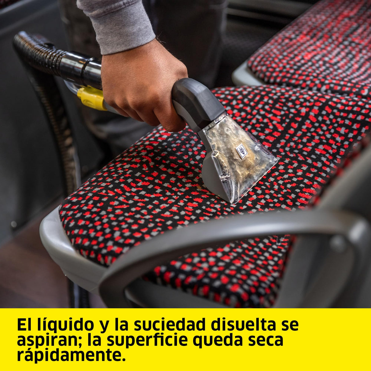 Kärcher Lava-aspiradora Puzzi 8/1, para tapicerías y superficies textiles, depósito: 8 l, caudal de pulverización: 1 l/min, superficie: 12-18 m²/h, peso: 8,6 kg, boquilla para tapicerías