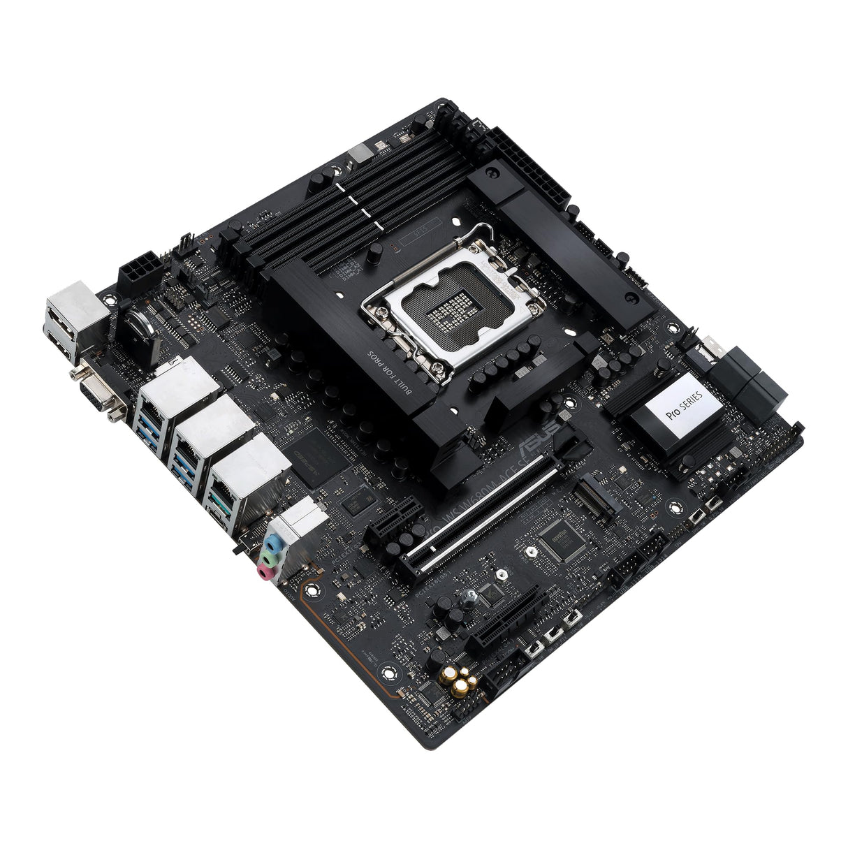 ASUS Pro WS W680M-ACE SE Intel LGA 1700 mATX BMC AST2600 placa base para estación de trabajo, PCIe 5.0 x 16, DDR5, memoria ECC, 2 x Intel 2.5 Gb LAN, 2 x PCIe 4.0 M.2, panel frontal USB 3.2 Gen 2x2,