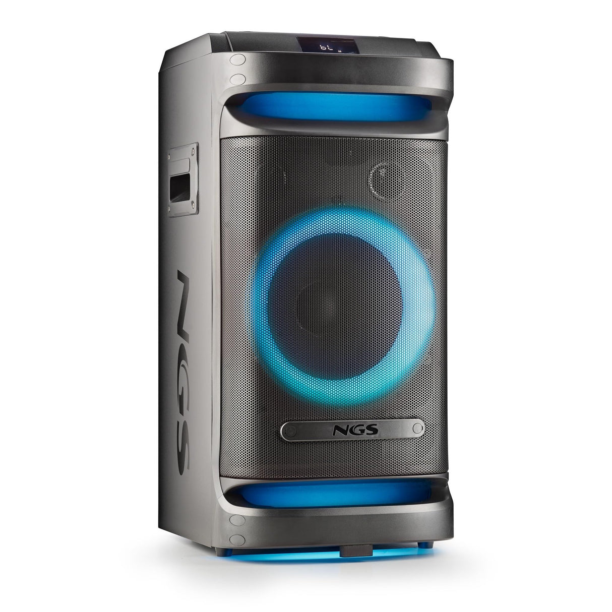 Altavoz - portátil de 900w, woofer de 10”, Compatible con Bluetooth, USB, aux in y con batería Recargable. Ideal para música en Exterior.