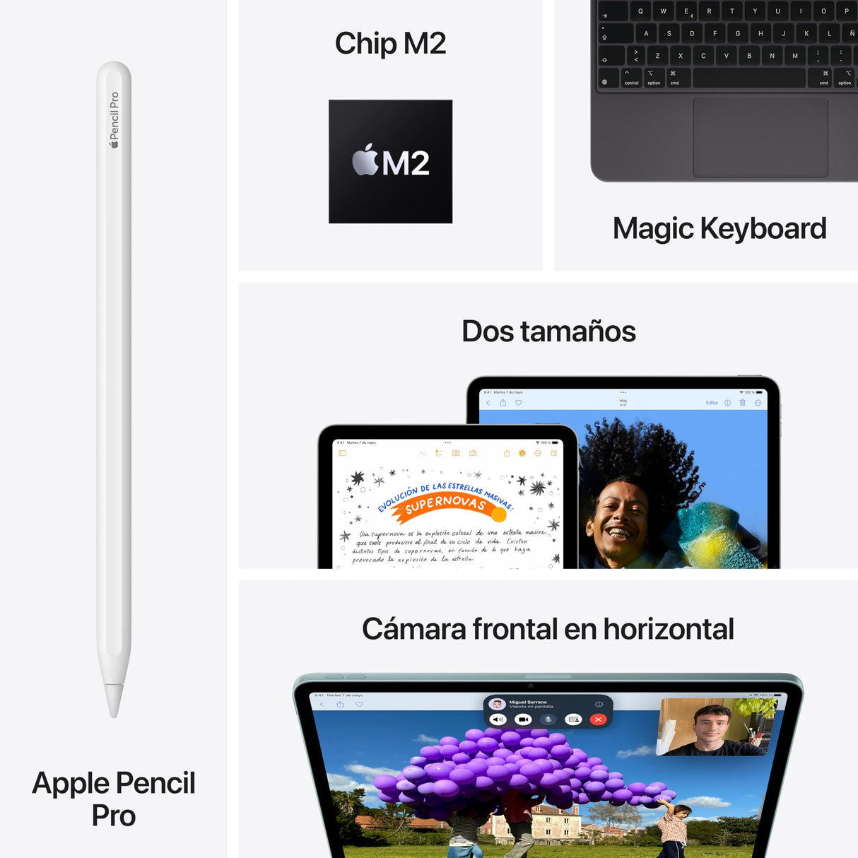 Apple iPad Air de 11 Pulgadas (M2): Pantalla Liquid Retina, 512 GB, cámara Frontal de 12 Mpx en Horizontal y Trasera de 12 Mpx, Wi-Fi 6E y 5G con eSIM, autonomía de Sol a Sol - Púrpura