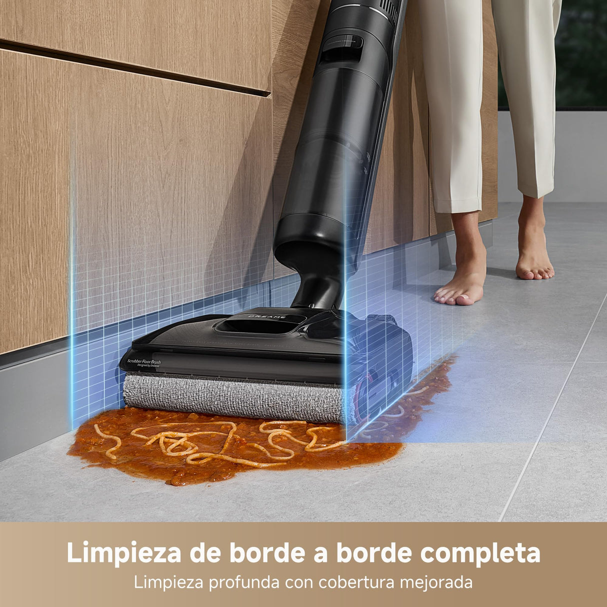 Dreame H12 Pro FlexReach Aspirador en Seco y Húmedo, Alcance Plano de 180°, Secado Durante 5 Min, 18 kPa de Succión, Lavado en Caliente a 90 °C, Limpieza de Borde a Borde, Limpieza de 50 Minutos