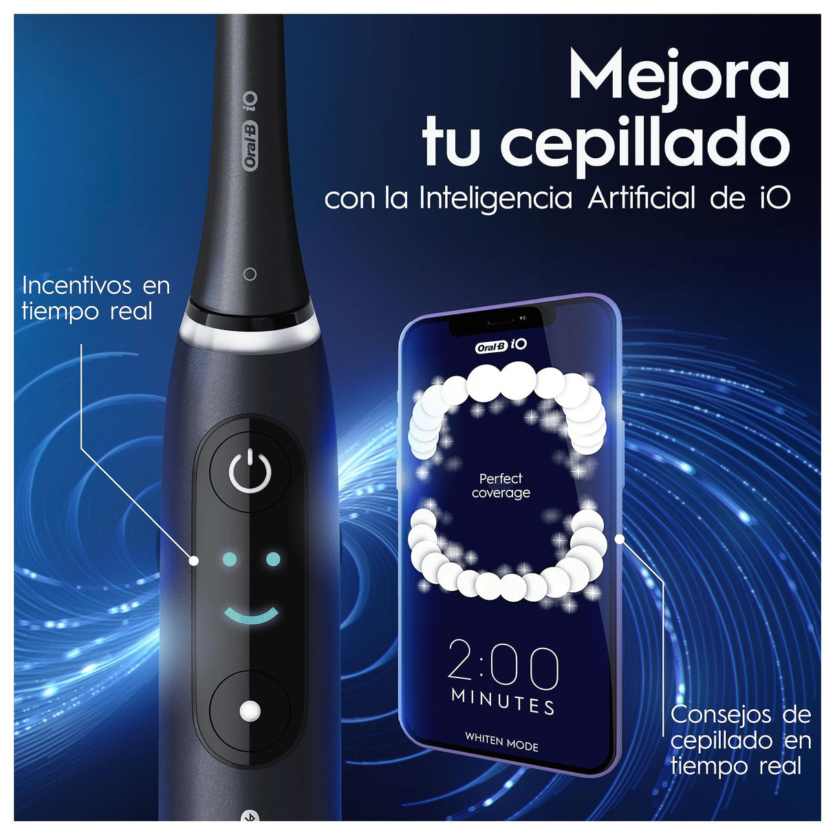 Oral-B iO Series 9 - Cepillo de dientes, eléctrico, recargable, con 1 mango, inteligencia artificial (Packaging may vary)