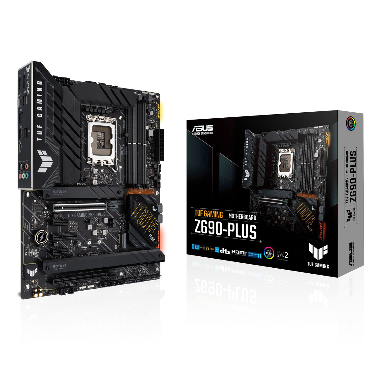 ASUS TUF Gaming Z690-PLUS - Placa Base Gaming ATX Intel Z690 LGA 1700 (VRM de 15 Fases, PCIe 5.0, DDR5, 4 x M.2, Ethernet de 2,5 GB, USB 3.2 Gen. 2 de Tipo C Frontal, Thunderbolt 4 e iluminación RGB)
