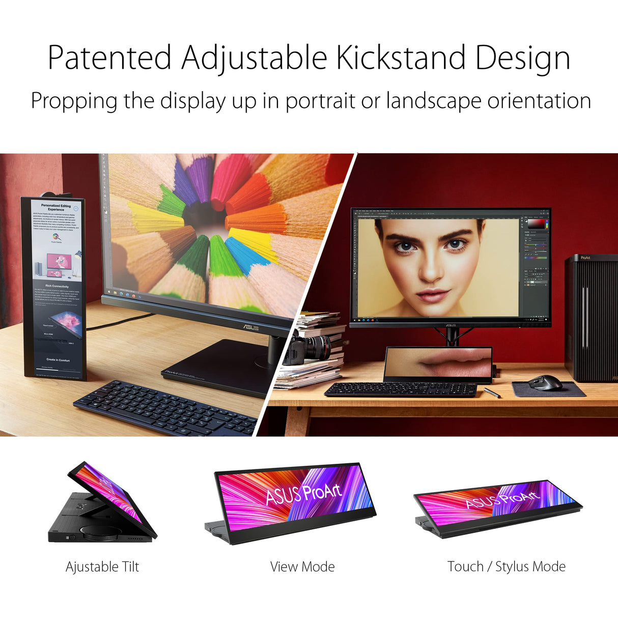 ASUS ProArt Display PA147CDV - Monitor de 14" para creativos (32:9, IPS, Full HD, 100% sRGB/Rec.709, Calman, USB-C, 10 puntos táctiles, MPP2.0, ASUS Dial, Panel de control, compatible con Adobe)