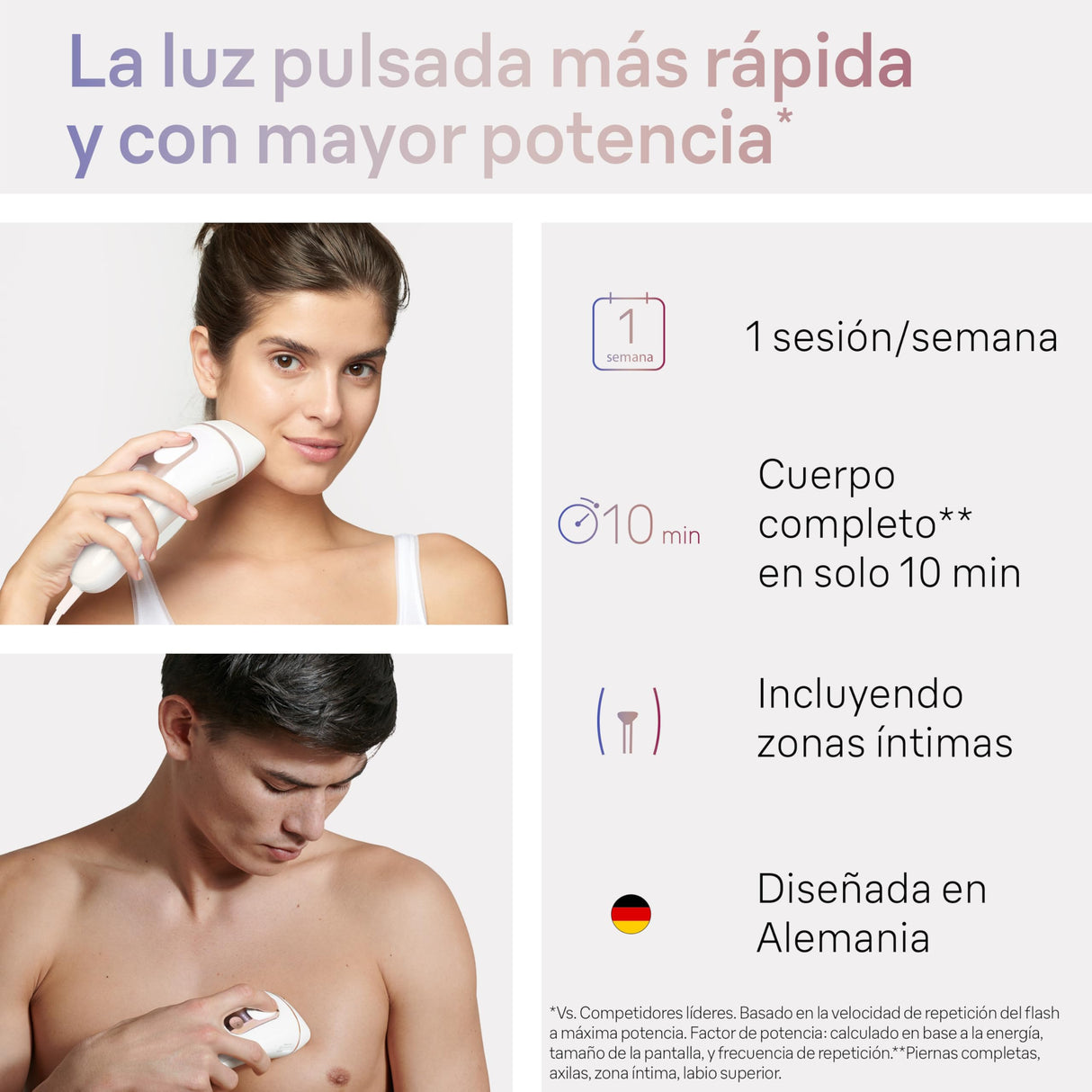 Braun Luz Pulsada Skin i·expert Smart IPL, Eliminación Del Vello En Casa, App Gratuita, Funda, Maquinilla Venus, 4 Cabezales, PL7387