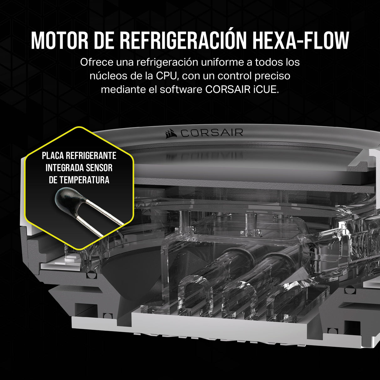 CORSAIR XC7 RGB Elite LCD Bloque de refrigeración líquida para CPU - Pantalla LCD IPS 480x480-31 LED RGB - USB-C - Compatible con Intel LGA 1700, AMD AM5 y anteriores - Blanco