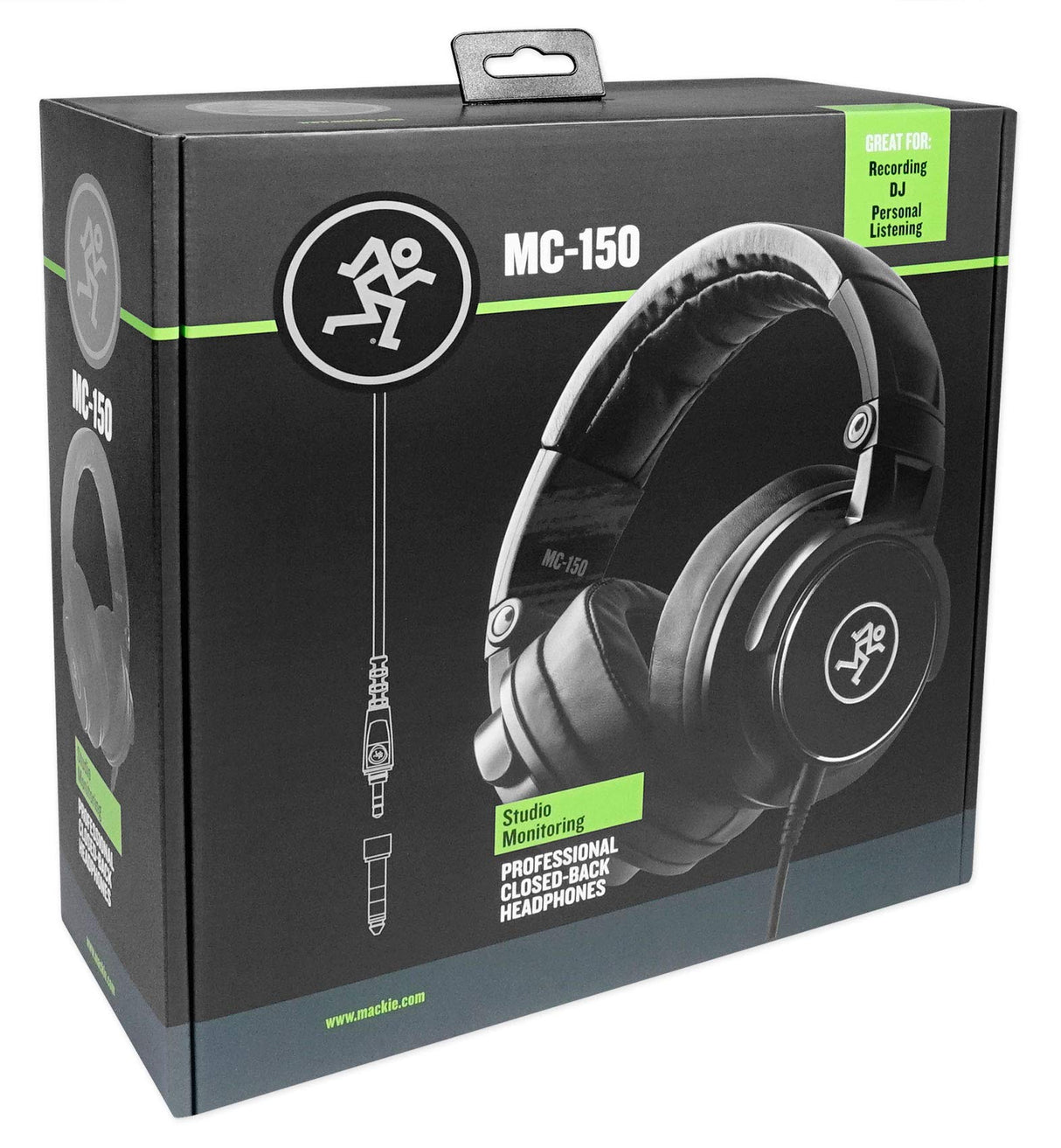 MACKIE MC-150 auriculares profesionales con transductores de 50 mm para monitorización en estudio, DJ, creación de contenidos y escucha doméstica
