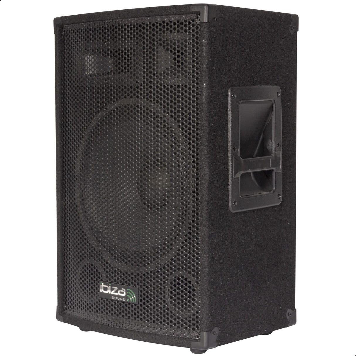 Ibiza - DISCO15B - Altavoz trapezoidal pasivo de 3 vías con controlador de graves de 15"/38cm - 700W - Negro