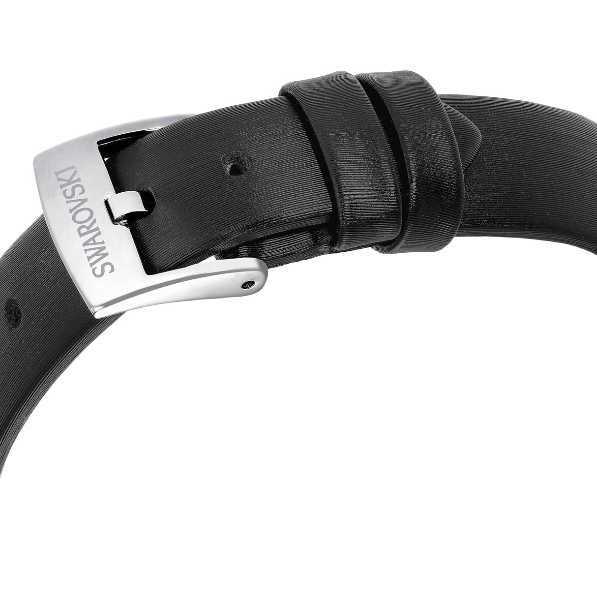 Swarovski Reloj Matrix Tennis, Fabricado en Suiza, Correa de Piel, Negro, Acero Inoxidable