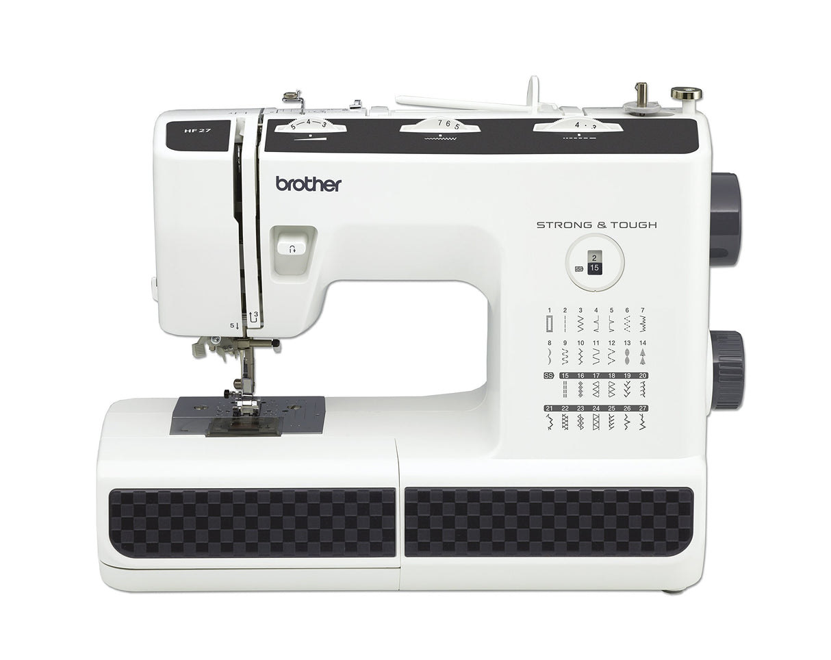 Brother HF27 - Máquina de Coser Acero Inoxidable, 44 x 20 x 33 cm, Color Negro/Blanco