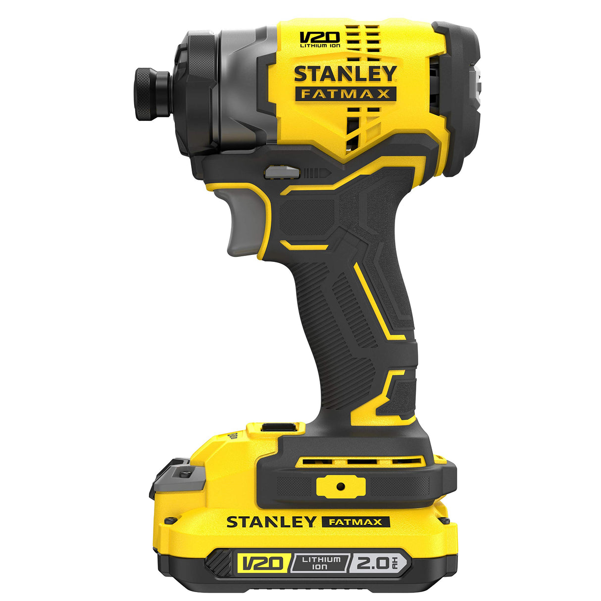 STANLEY FATMAX SFMCF820D2K-QW - ATORNILLADOR DE IMPACTO V20 LI-ION 18V BRUSHLESS 3 VELOCIDADES CON 2 BATERÍAS 2Ah, CARGADOR Y MALETÍN