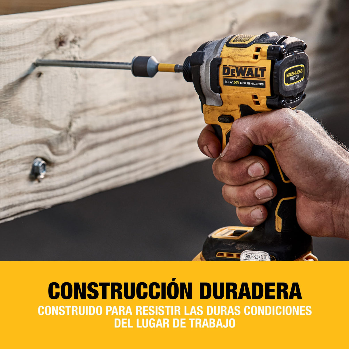 DEWALT 18V XR Atornillador de Impacto Compacto sin Escobillas, Unidad sin Batería, DCF850N-XJ