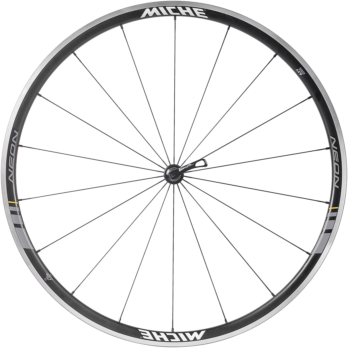 Miche Neon Clincher Juego de Ruedas de Carretera, Unisex, Negro, Shimano Freehub
