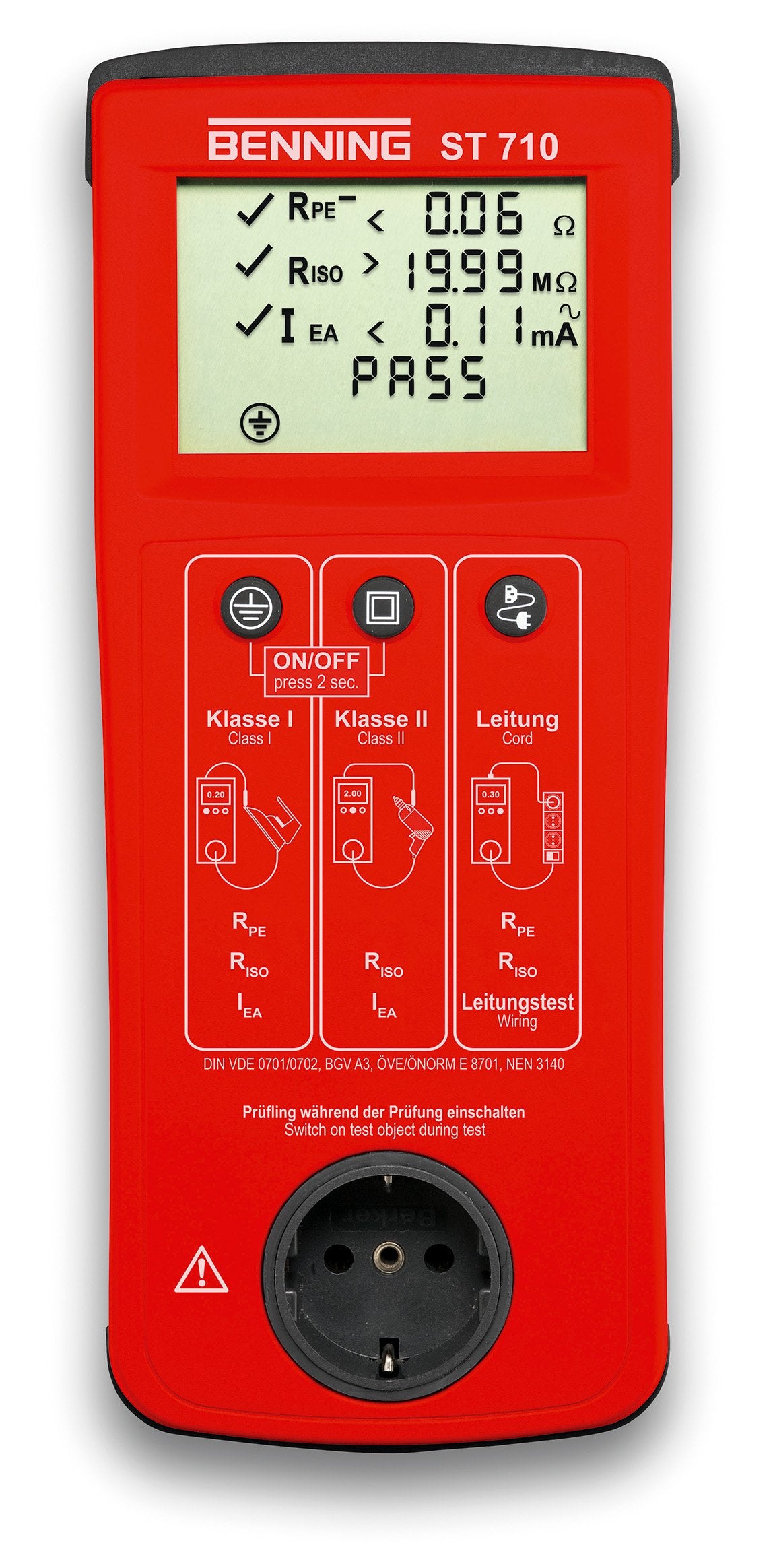 Benning 050308 "ST 710" aparato probador, rojo