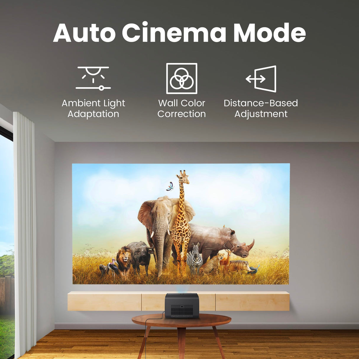 BenQ GP520 proyector LED 4K HDR 2600 lúmenes para Sala de Estar, Google TV, Modo Cine automático, MEMC, Rec.709, HDR10+, HDMI 2.1, USB-A, USB-C, Wifi6, Bluetooth 5.2, eARC, Dolby, Sonido 7.1 Canales