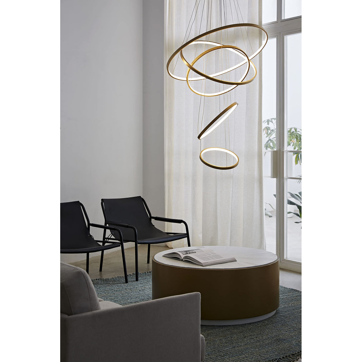 LAMPARA DE TECHO 80X80X150 METAL DORADO