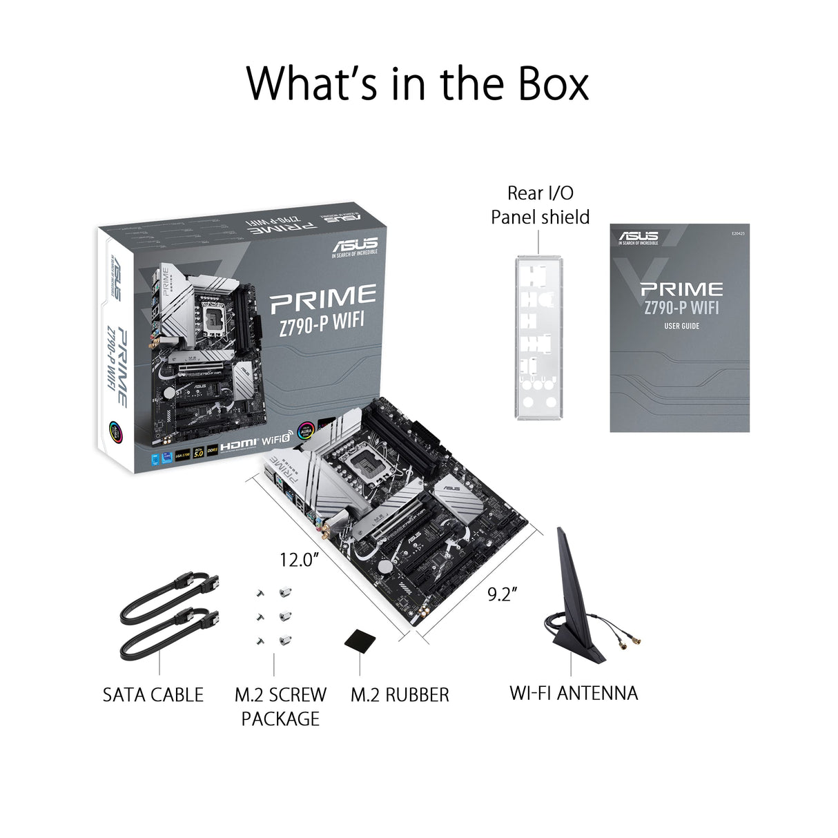 ASUS PRIME Z790-P WIFI - Placa base Intel LGA 1700 ATX (PCIe 5.0, tres M.2, VRM de 14+1 fases, DDR5, WIFI 6, LAN de 2,5 Gb, USB 3.2 Gen 2x2 tipo C, Thunderbolt 4, Aura Sync)