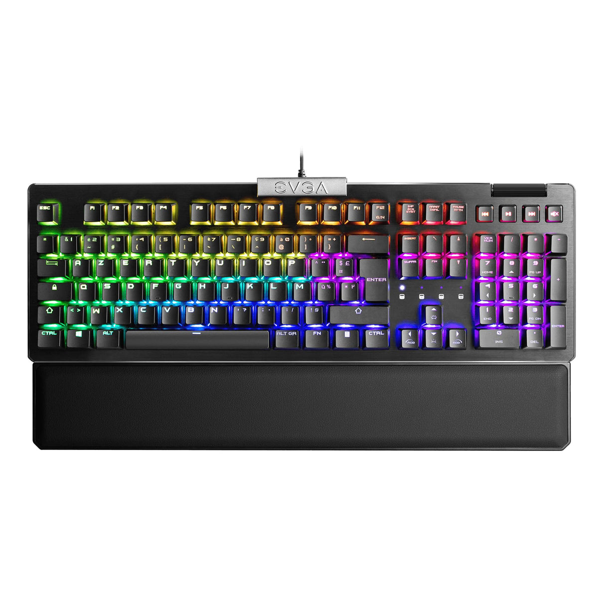 EVGA Z15 RGB Gaming Keyboard, RGB Backlit LED, Hot Swappable Mechanical Kailh Speed Silver Switches (Linear)