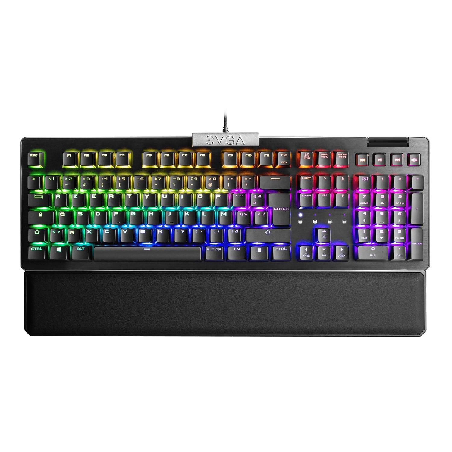 EVGA Z15 RGB Gaming Keyboard, RGB Backlit LED, Hot Swappable Mechanical Kailh Speed Silver Switches (Linear)
