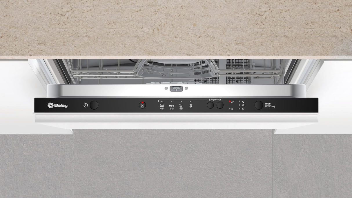 Balay Lavavajillas Integrable, 60 cm, InfoLight, Motor ExtraSilencio, Blanco, 3VF5011NP.