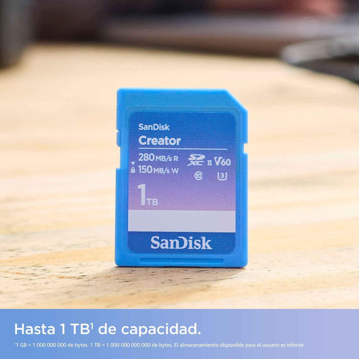 SanDisk Creator Tarjeta SD UHS-II 512 GB (para DSLR y Mirrorless-Cámaras, 6K Video, V60, UHS-II, Velocidades hasta 280 MB/s, RescuePRO Deluxe, Un mes a Adobe Creative Cloud)