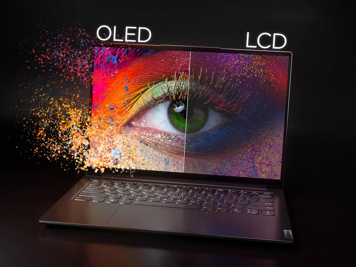 Lenovo Yoga Slim 7 Pro - Ordenador Portátil 14" 2.8K OLED 90Hz (AMD Ryzen 7 5800H,16GB RAM,512GB SSD,AMD Radeon Graphics,Windows 11 Home) Gris, Teclado QWERTY Portugués (82N50074PG)