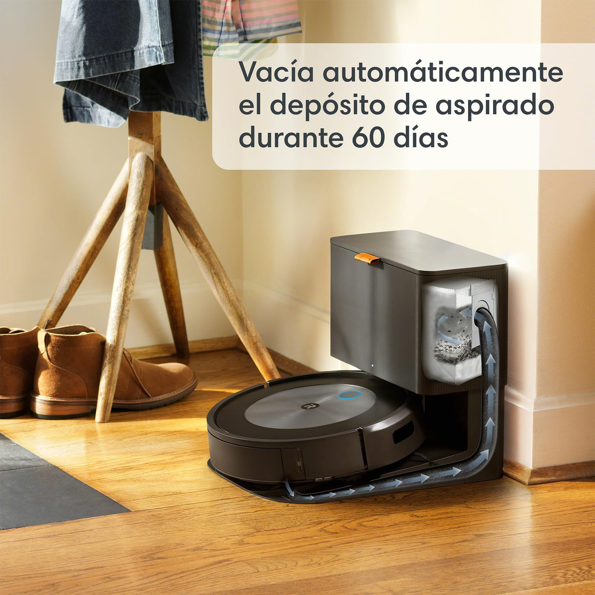 Robot Aspirador y friegasuelos 2en1 Roomba Combo j5+ con autovaciado Suciedad - Detección Suciedad - Ideal Mascotas - Mapeo avanzado - Detecta y Evita Objetos - Recarga y reanuda - Control Voz y App