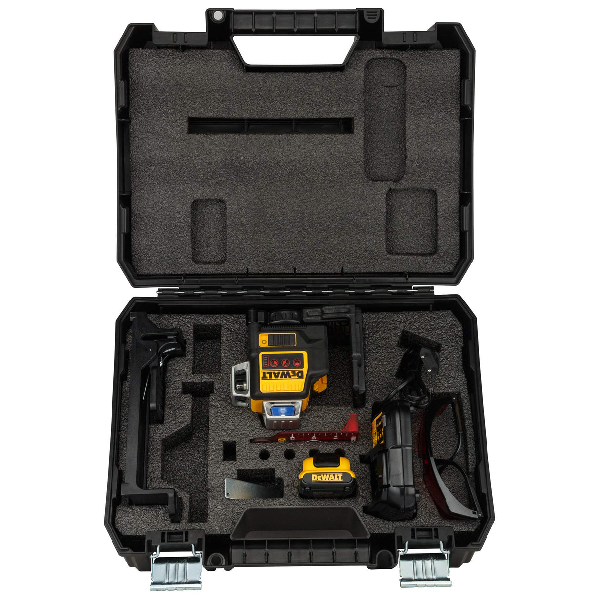 DEWALT DCE089D1R-QW - Láser Autonivelante 3 Líneas 360º con Batería DW 12V, Alcance 30m (50m con receptor), Precisión +/-3mm@10m, IP65 Resistente, Incluye Maletín y Accesorios