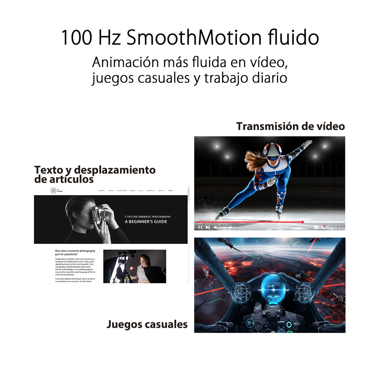 ASUS VA27DQFS Monitor profesional de 27 Pulgadas, IPS, Full HD, sin marco, 100 Hz, Adaptive-Sync, MPRT de 1 ms, HDMI, DisplayPort, VGA, luz azul baja, antiparpadeo, diseño ergonómico, montaje en pared