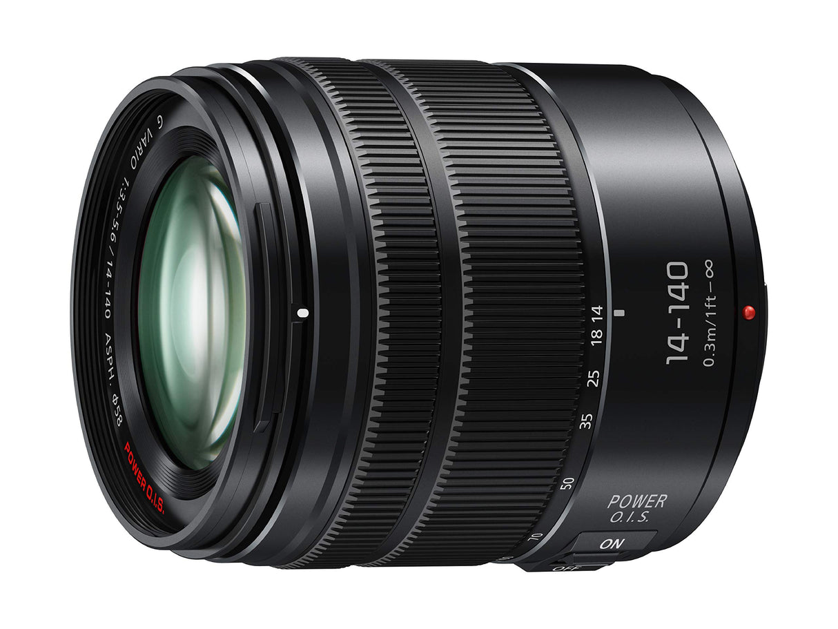 Panasonic LUMIX H-FSA14140 II - Objetivo Tele Zoom para cámaras de Montura M4/3 (Focal 14-140 mm, F3.5-F5.6, tamaño Filtro 58 mm, Power O.I.S), Negro