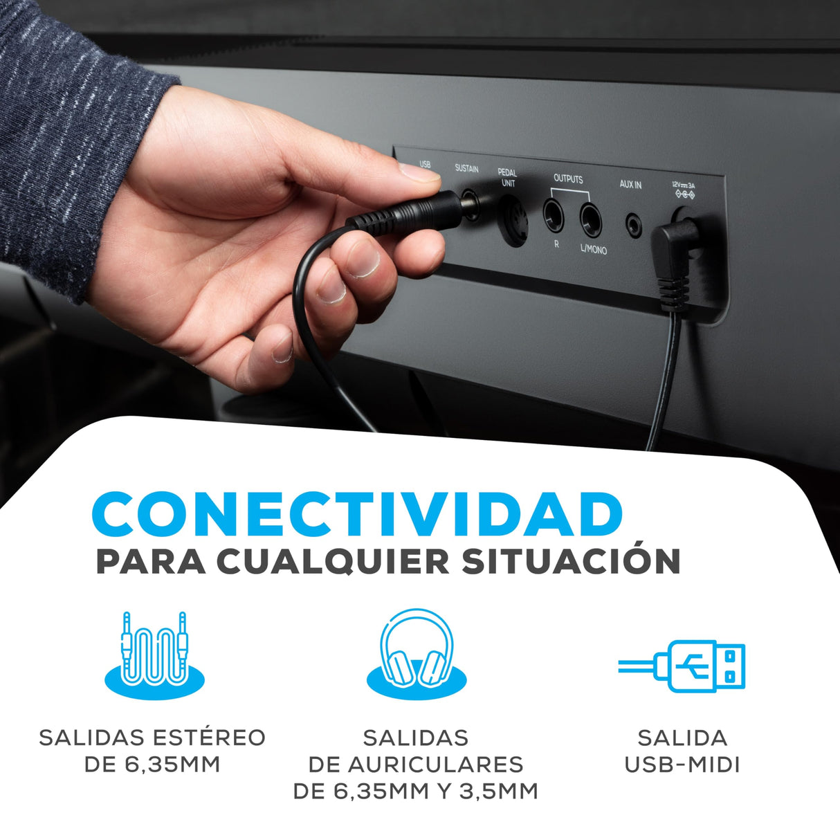 Alesis Recital Grand Piano Eléctrico 88 Teclas Contrapesadas de Acción Martillo con Altavoces, Lecciones de Piano, Metrónomo y 16 Kits de Sonidos