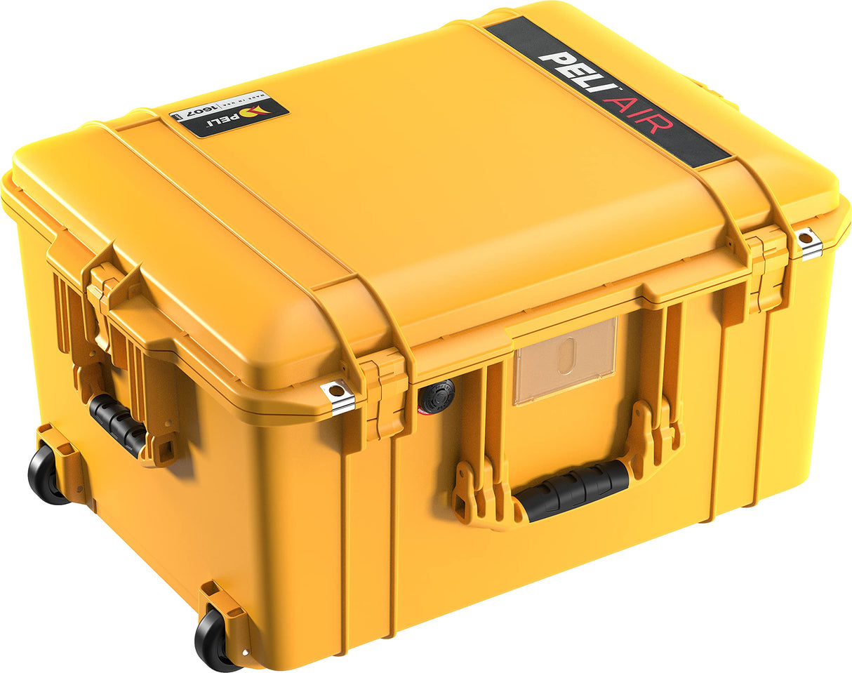 PELI 1607 Air Maleta Trolley Ligera y a Prueba de Golpes para Drones y Equipos fotográficos, estanca e Impermeable al Polvo, 63L de Capacidad, Fabricada en EE.UU, sin Espuma, Color Amarillo