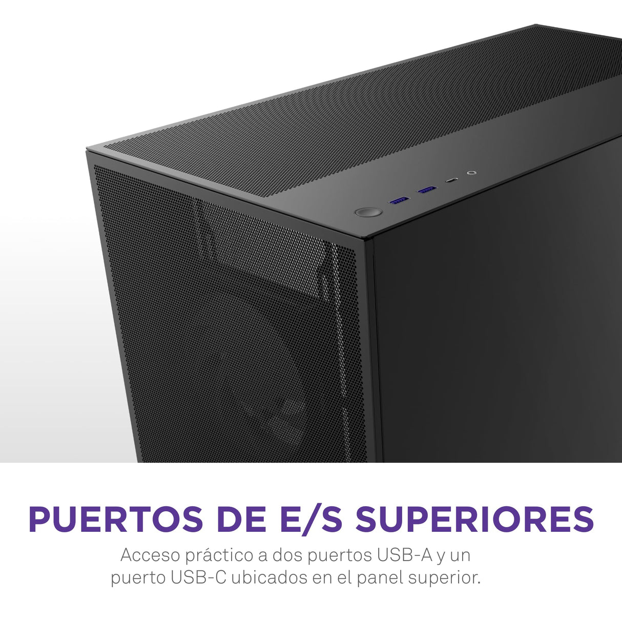 NZXT H7 Flow RGB, 2024 Semitorre ATX Flujo de Aire con Ventiladores RGB, Admite Ventiladores Inferiores para gráfica, con Unidad de Ventiladores RGB con Marco Simple 360 mm, Negro