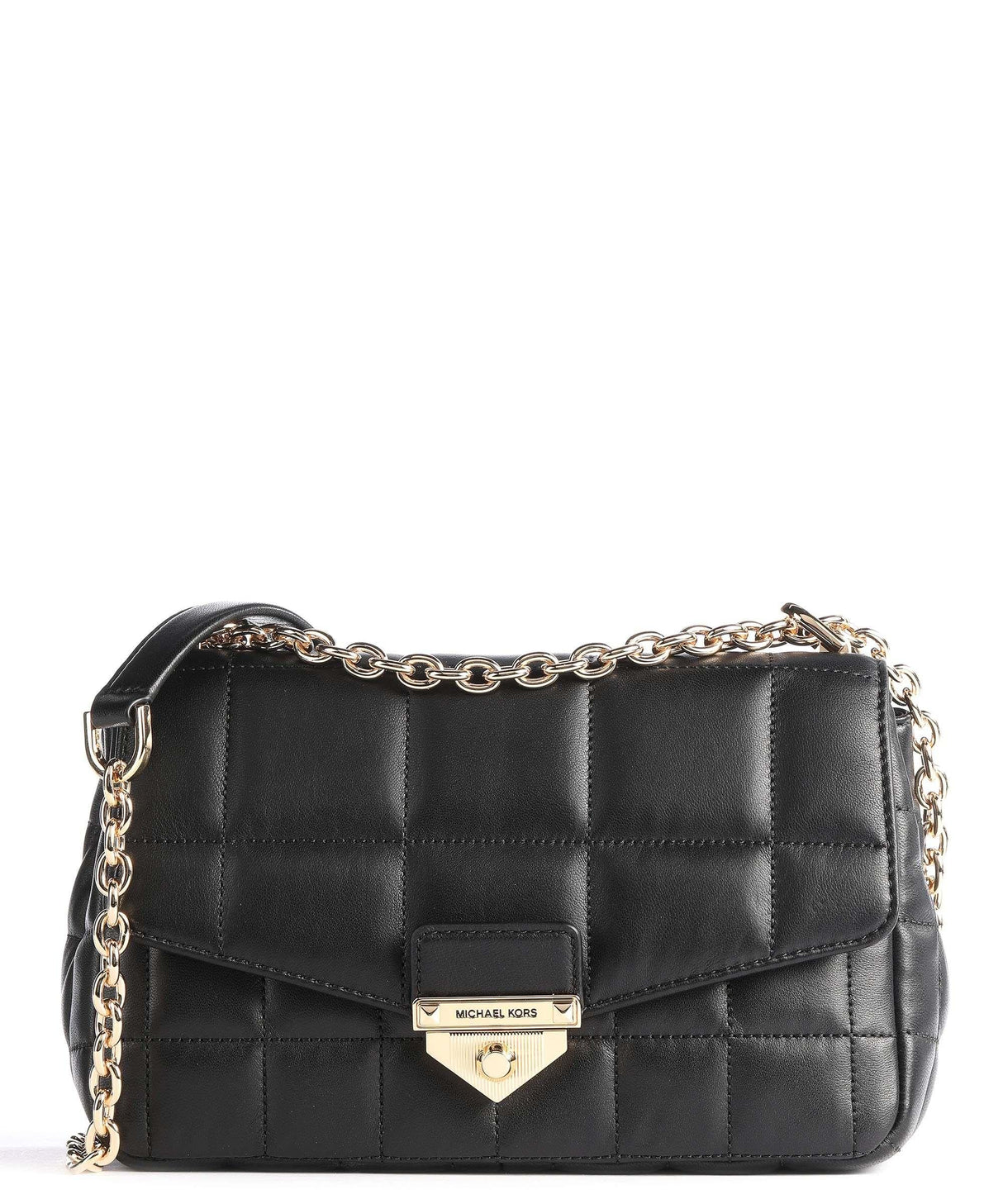 Michael Kors LG Chain Shldr, Bolsa de Hombro Women's, Black, One Size