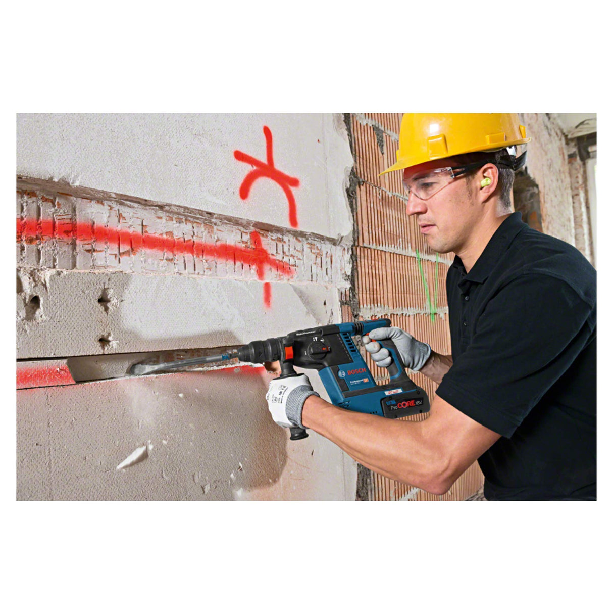 Bosch Professional 18V System GBH 18V-26 - Martillo perforador a batería (Brushless, 2,6 J, Ø máx. 26 mm, SDS plus, sin batería, en L-BOXX)