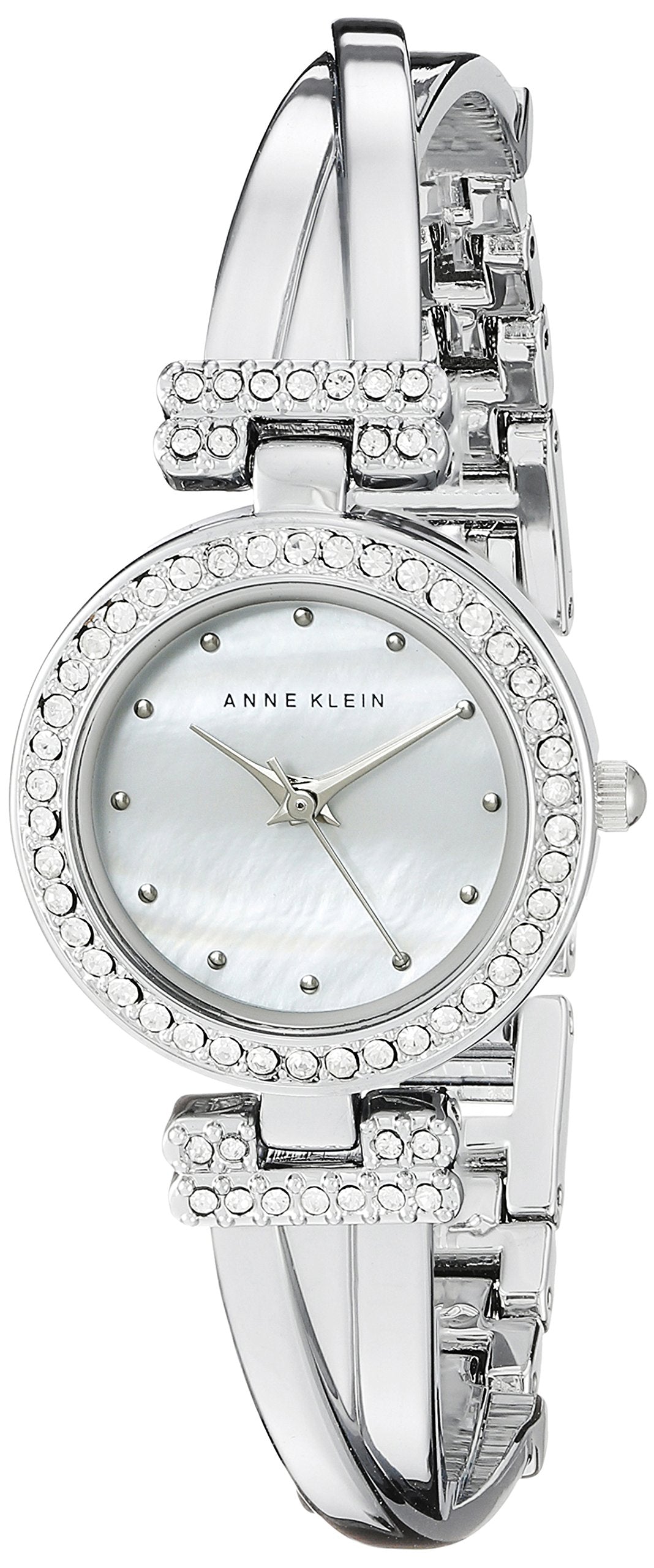 Anne Klein - Juego de Pulsera y Reloj de Pulsera para Mujer de Primera Calidad con Detalles de Cristal