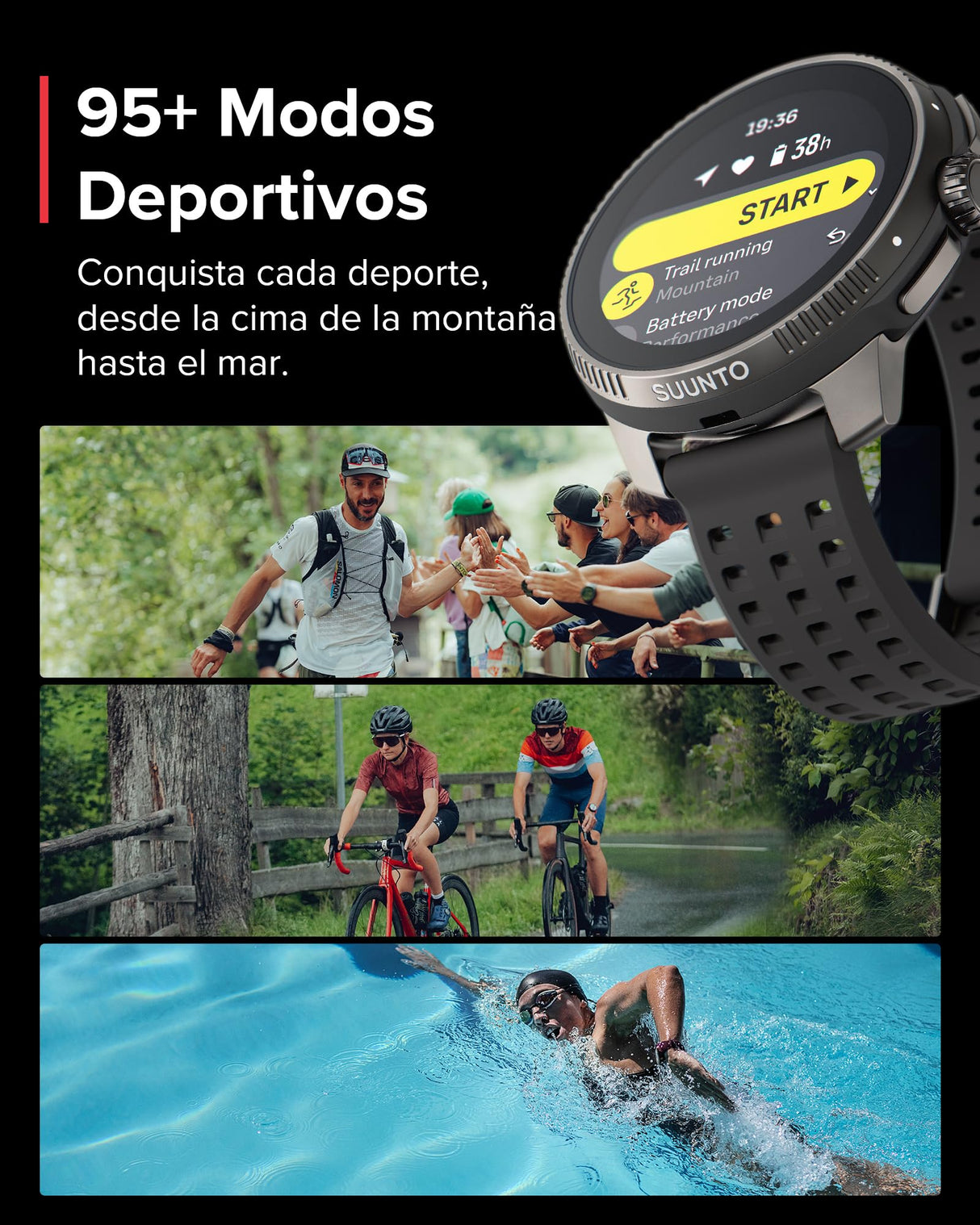 SUUNTO Race Reloj Deportivo - Smartwatch Exteriores, Pantalla AMOLED Brillante De 1,43" Con Cristal De Zafiro, Corona Cómoda y Botones De Control, GPS De Doble Frecuencia, Larga Duración De La Batería