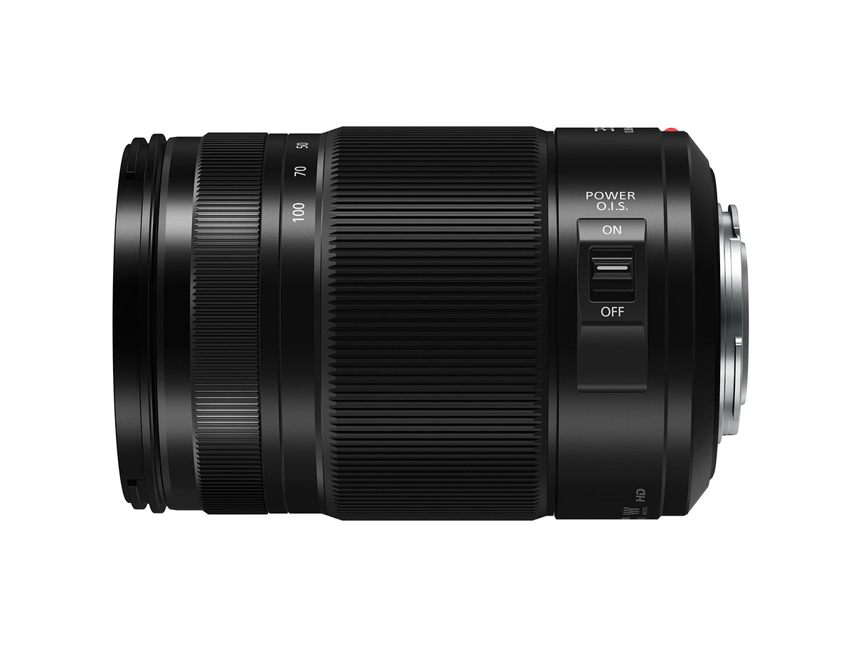 Panasonic LUMIX H-HSA35100 II – Teleobjetivo Zoom para cámaras de montura M4/3 (Focal 35-100 mm, F2.8, tamaño filtro 58 mm, lentes asféricas, resistente agua/polvo/congelación, POWER O.I.S), negro